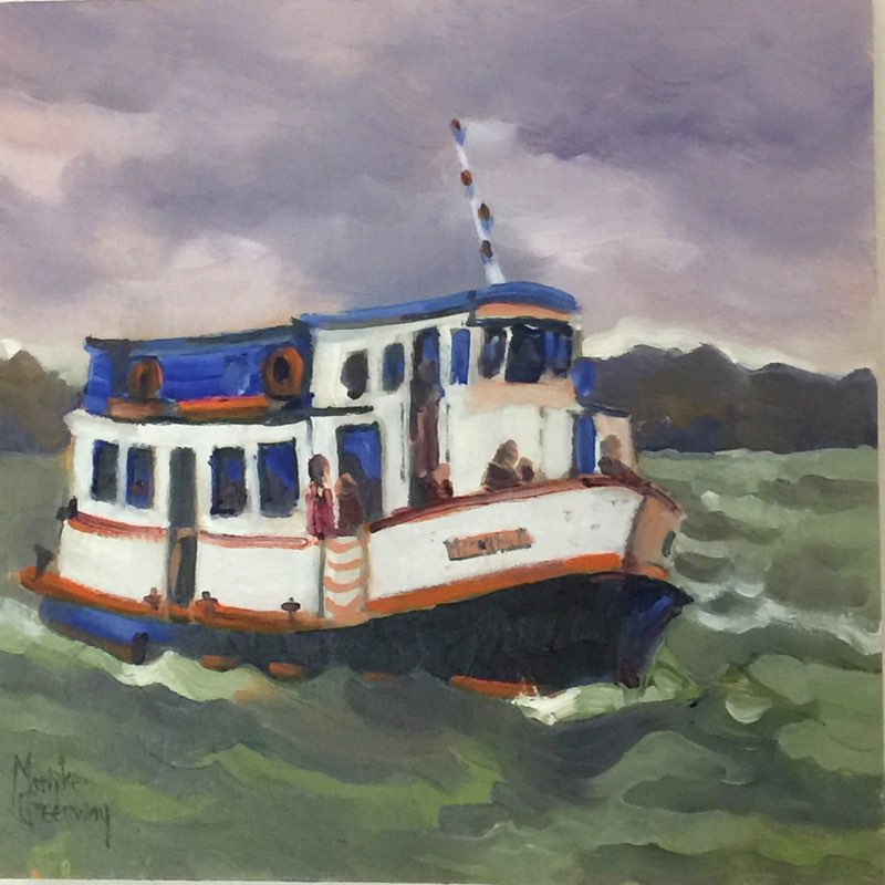 Patonga Ferry  oil 30 x 30 SOLD