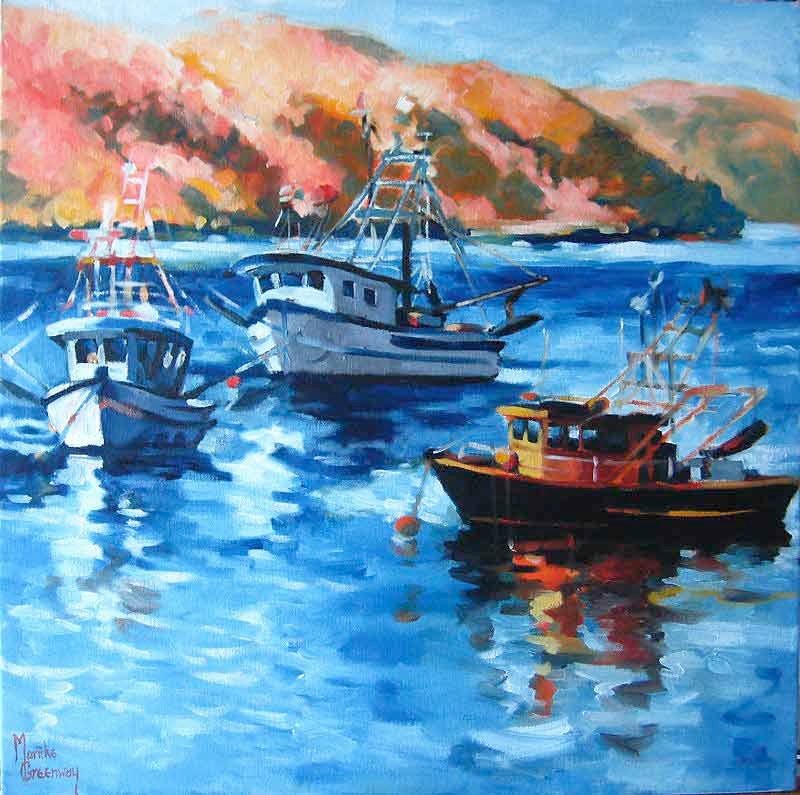 Trawlers at rest, Patonga  SOLD