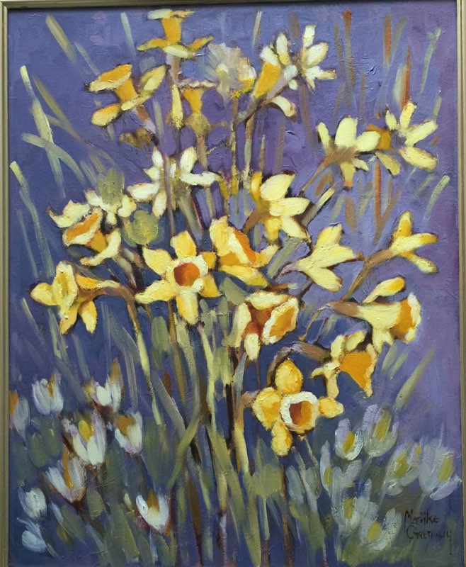 Golden Daffodils  Oil